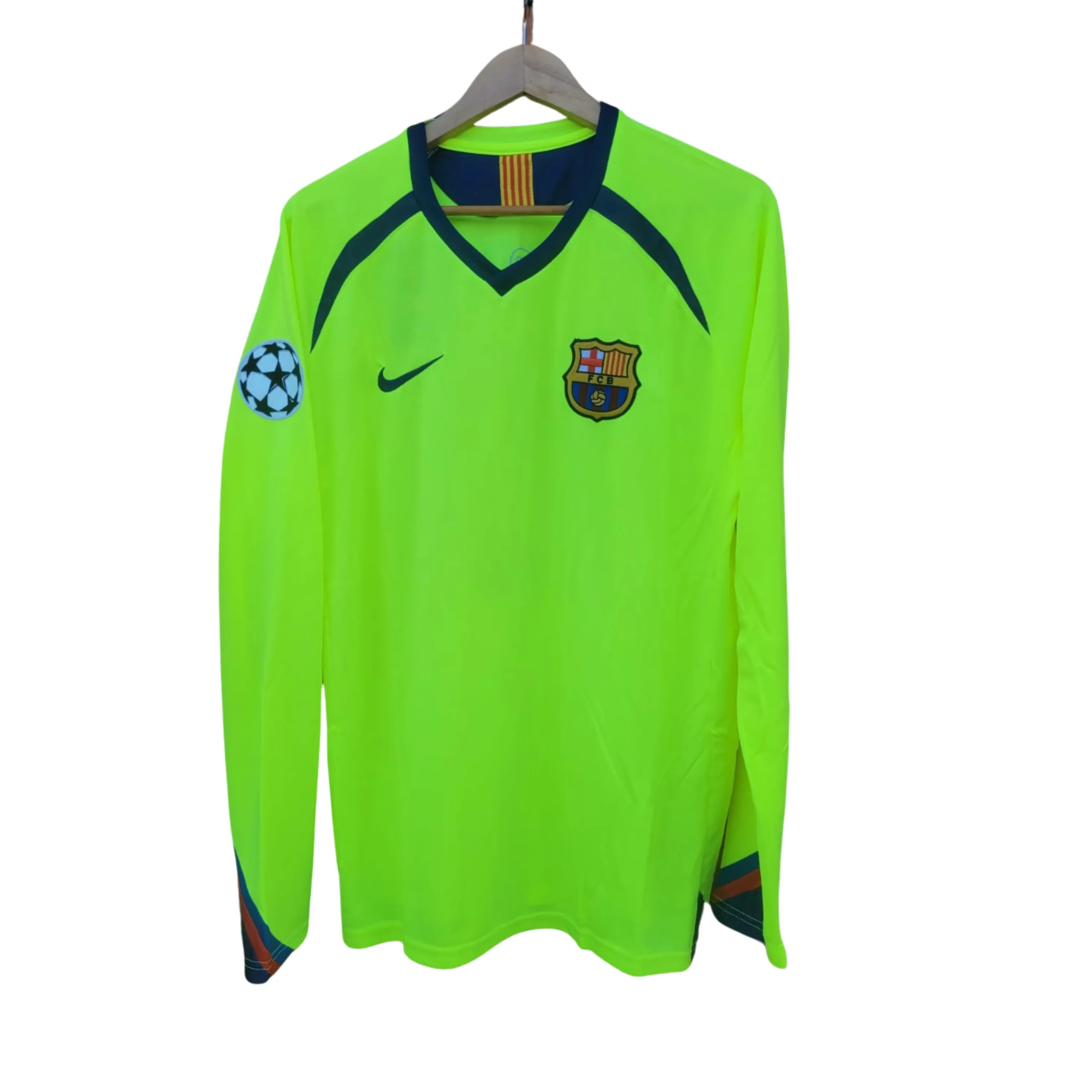 95_11zon Camiseta Barcelona 2006, Ronaldiño Gaucho, fluor - Imagen 1