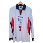 Camiseta Inglaterra 1998 David Beckham, manga larga