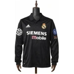 Camiseta Real Madrid 2002 Zidane manga larga negra