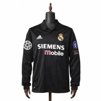 Camiseta Real Madrid 2002 Zidane manga larga negra